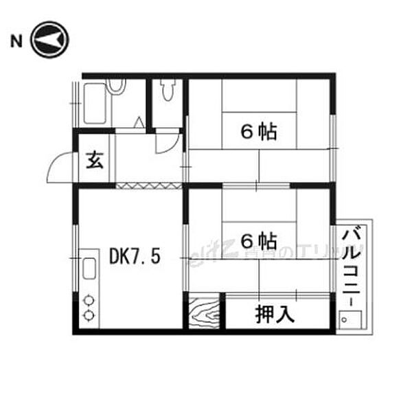 サンハイツ 102｜大阪府高槻市出丸町(賃貸アパート2DK・1階・40.00㎡)の写真 その2