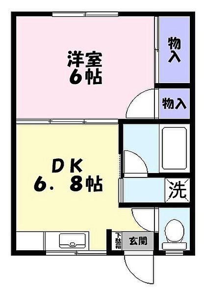 クリーンハイツ B-202｜鳥取県米子市博労町３丁目(賃貸アパート1DK・2階・30.30㎡)の写真 その2