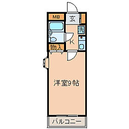 エクレール南町田 1Kの間取図画像