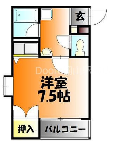 パルミラ浜 ｜岡山県岡山市中区浜1丁目(賃貸マンション1K・1階・22.90㎡)の写真 その2