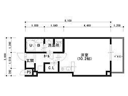 サージュビル本館 1Kの間取図画像