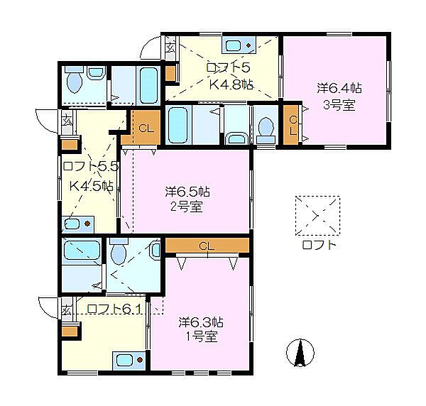 G・Aタウン追浜B棟 ｜神奈川県横須賀市追浜本町１丁目(賃貸アパート1DK・1階・24.02㎡)の写真 その2