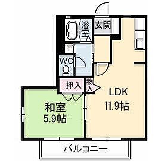 パークボナベンチャーハイツ A103｜鳥取県鳥取市正蓮寺(賃貸アパート1LDK・1階・41.60㎡)の写真 その2