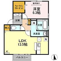 カーサ・ソニアB棟 101 ｜ 鳥取県鳥取市行徳３丁目（賃貸アパート1LDK・1階・51.69㎡） その2