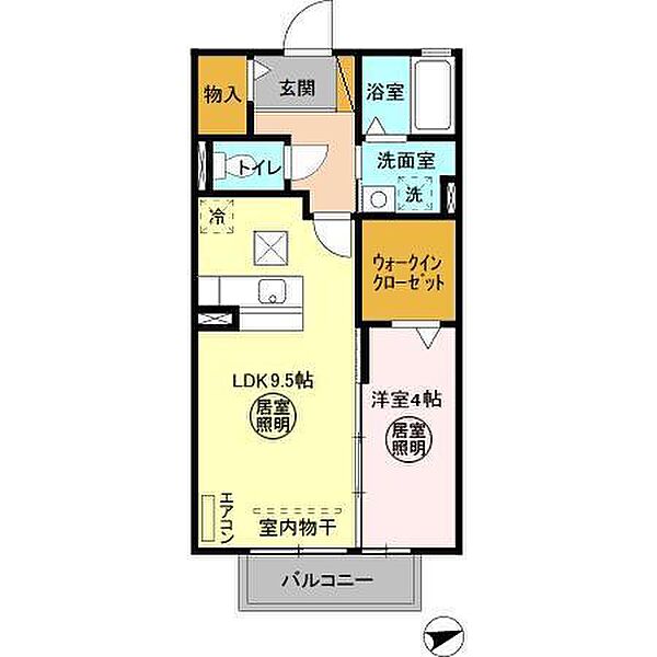 エスペランサ（ほたる野） ｜千葉県木更津市ほたる野２丁目(賃貸アパート1DK・1階・37.53㎡)の写真 その2