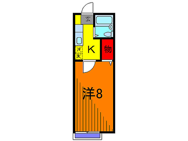 ビレッヂフジ2 ｜東京都足立区東和４丁目(賃貸アパート1K・2階・22.00㎡)の写真 その2