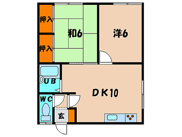 グランドハイツＣ 12｜北海道函館市昭和３丁目(賃貸アパート2DK・1階・46.28㎡)の写真 その2