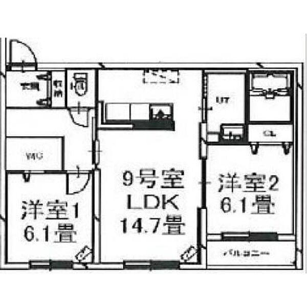 ラ ベルマ ｜北海道函館市中島町(賃貸マンション2LDK・3階・61.81㎡)の写真 その2