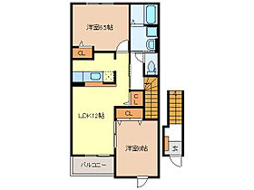 カーサ・中野　Ａ・Ｂ棟  ｜ 三重県津市一身田中野（賃貸アパート2LDK・2階・58.86㎡） その2