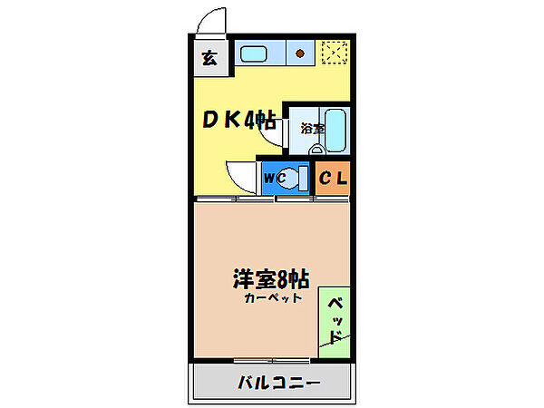 みずほ寮 2-5｜徳島県鳴門市鳴門町高島字山路(賃貸マンション1DK・2階・25.00㎡)の写真 その2