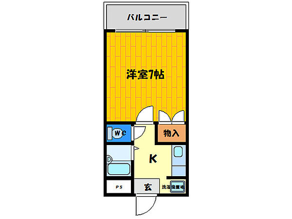 マリンハイムＴＷＩＮ　Ｅ ｜徳島県鳴門市鳴門町高島字中島(賃貸マンション1K・3階・23.50㎡)の写真 その2