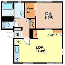 エコーハイツC棟  ｜ 栃木県足利市上渋垂町（賃貸アパート1LDK・1階・43.12㎡） その2