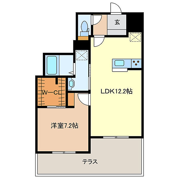 フェリーチェ 102｜栃木県足利市今福町(賃貸マンション1LDK・1階・48.52㎡)の写真 その2