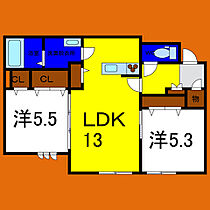 シャーメゾンフォーレ藍住  ｜ 徳島県板野郡藍住町奥野字乾234-1（賃貸アパート2LDK・2階・56.45㎡） その2