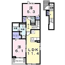 ラカーサフェリーチェB  ｜ 千葉県木更津市畔戸（賃貸アパート2LDK・2階・59.66㎡） その2