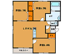 パティオ美原B 3階