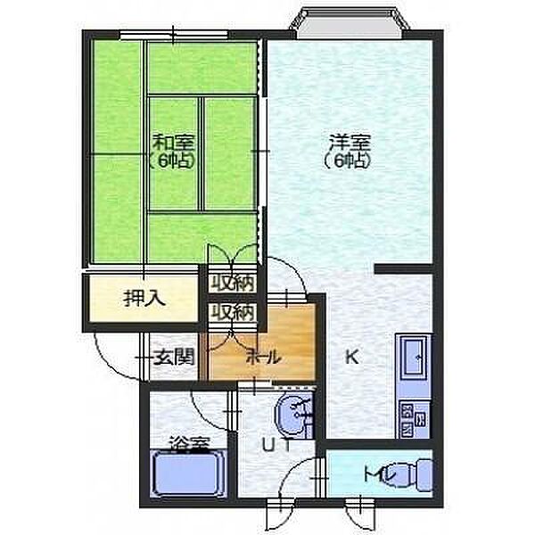 マンションサンシティII 102｜北海道函館市美原３丁目(賃貸アパート1LDK・1階・39.74㎡)の写真 その2