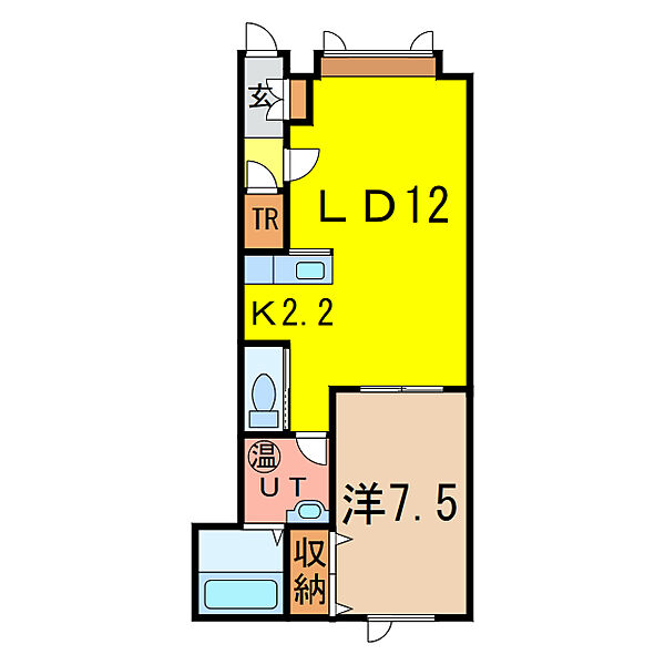 アースヒル ｜北海道旭川市豊岡八条５丁目(賃貸アパート1LDK・2階・45.90㎡)の写真 その2