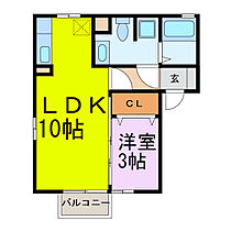 ピュアマインド  ｜ 埼玉県羽生市東８丁目（賃貸アパート1LDK・2階・33.36㎡） その2