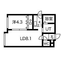 ディスティニーII  ｜ 北海道札幌市中央区北六条西１０丁目（賃貸マンション1LDK・2階・34.00㎡） その2