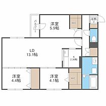 アルファスクエア北12西3  ｜ 北海道札幌市北区北十二条西３丁目（賃貸マンション3LDK・1階・69.65㎡） その2