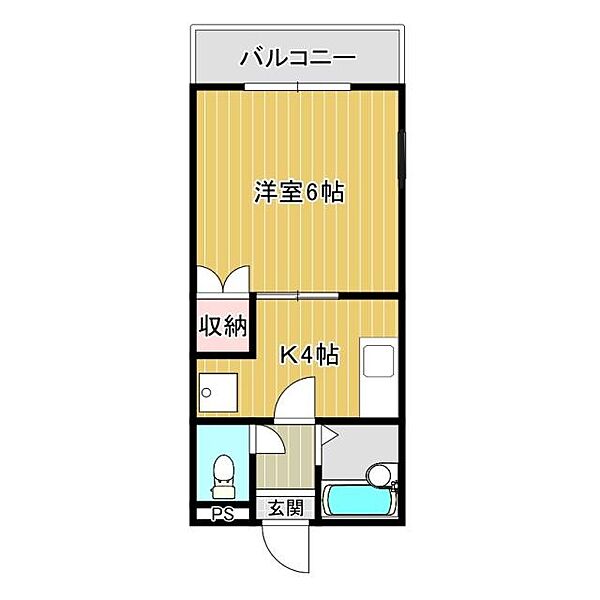 山口県下関市幡生町１丁目(賃貸アパート1K・3階・23.60㎡)の写真 その2