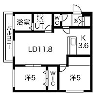 Kalmia桑園 406 ｜ 北海道札幌市中央区北十四条西１５丁目1-22（賃貸マンション2LDK・4階・58.13㎡） その2