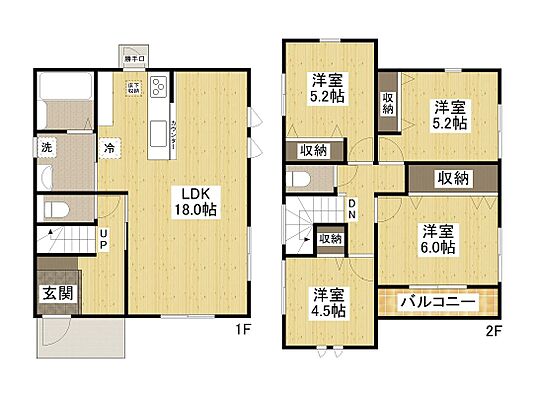 間取り JR可部線 河戸帆待川駅 徒歩5分