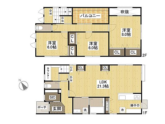 間取り 広島県広島市安佐南区長楽寺1丁目