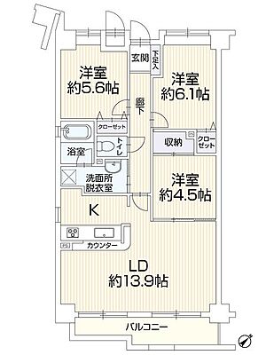 間取り クレイドル西原駅東 3階/-