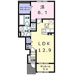 アデニウム錦水 1LDKの間取図画像