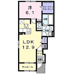 グラン・シャリオ1 1LDKの間取図画像