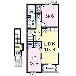 フィランソーロ 2LDKの間取図画像