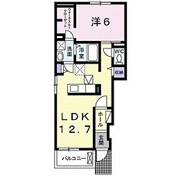スリージェ2 1LDKの間取図画像