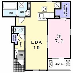 デュオルーチェ1 1LDKの間取図画像