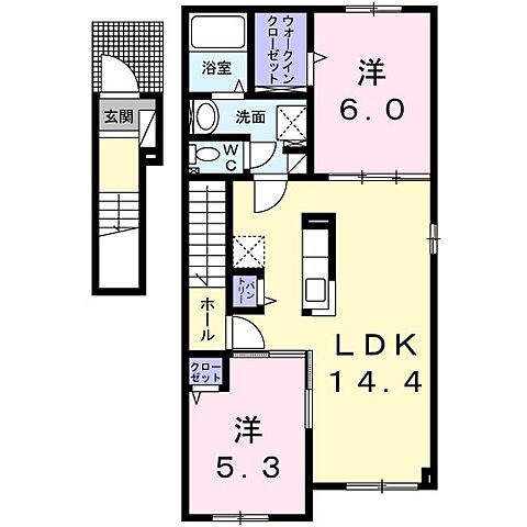 ホームズ でお部屋探し ｂｌｅｓｓ千歳ｃ 2階 1 2ldk 賃料7 7万円 60 48 賃貸アパート住宅情報 物件番号 取扱い不動産会社 大東建託リーシング株式会社 千歳店