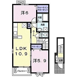 ノール・ボワ3 2LDKの間取図画像