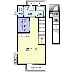 レストハウス2 ワンルームの間取図画像