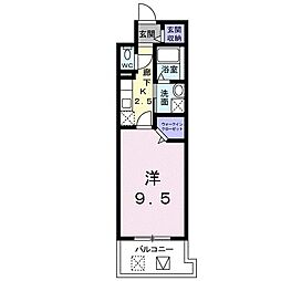 ファミーユ南蛮 1Kの間取図画像