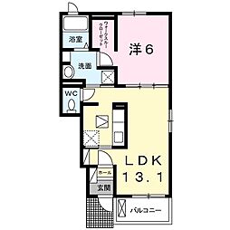 ベルローズ 1LDKの間取図画像