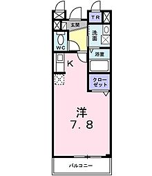 エテルノ・スクウェア弐番館 ワンルームの間取図画像
