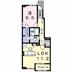 プリマヴェーラ 1LDKの間取図画像