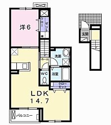 サンセール7 1LDKの間取図画像