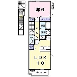 マーベラス 1LDKの間取図画像