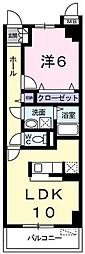 レジデンス神戸 1LDKの間取図画像