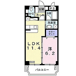 スカイ・ネオ 1LDKの間取図画像