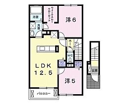 チェリーガーデン3 2LDKの間取図画像