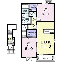 ファインステート 2LDKの間取図画像
