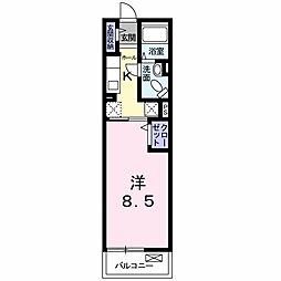 シエラコート 1Kの間取図画像