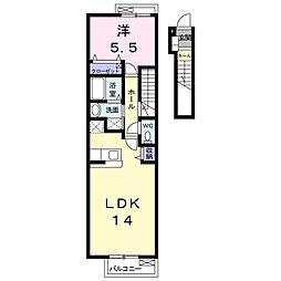 フローレンス四条大路 1LDKの間取図画像